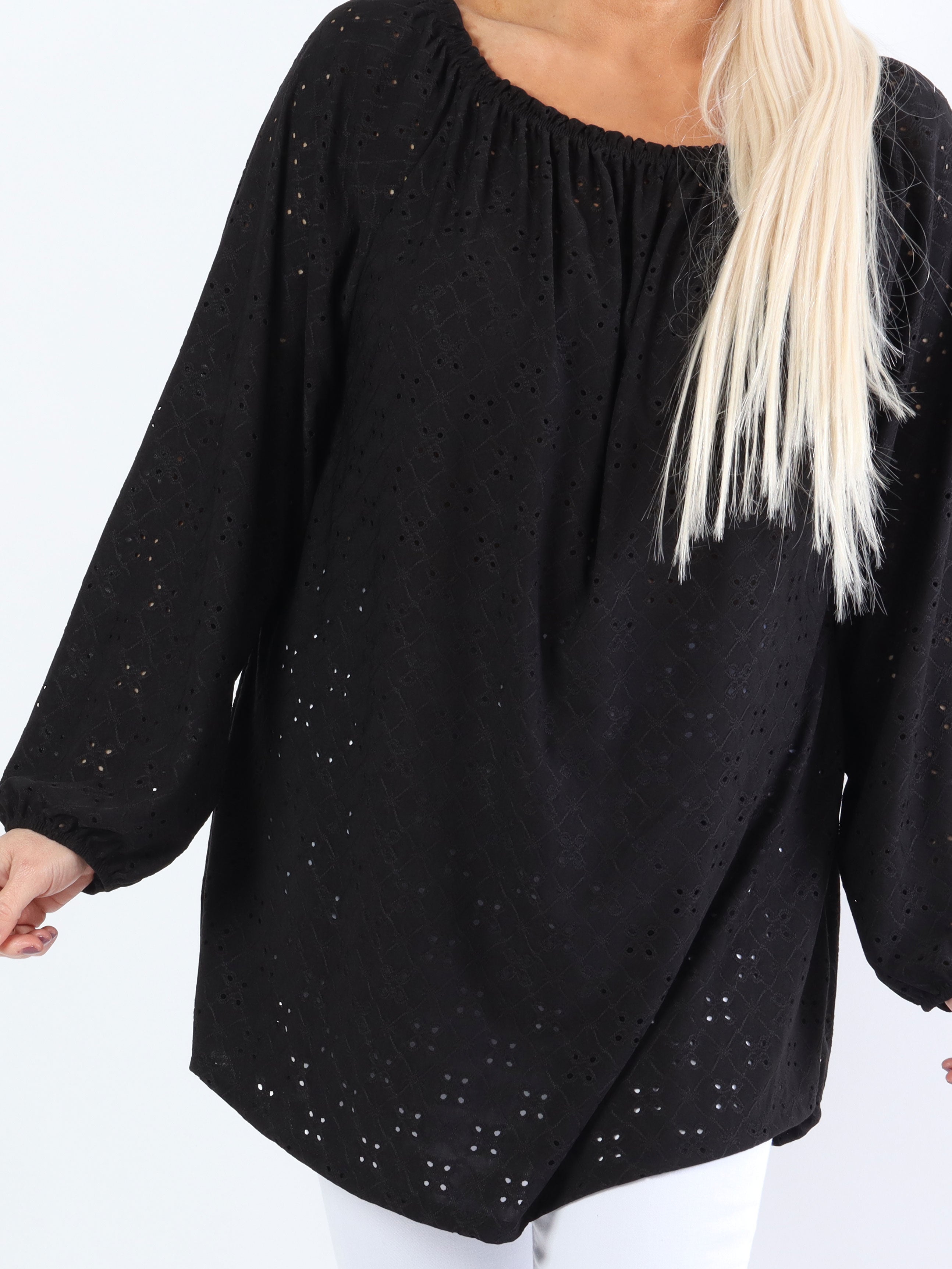 Mimi - Söt mjuk plus size tunika med broderier